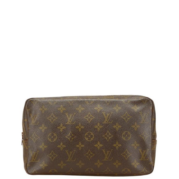 Louis Vuitton Monogram True Toilet 28 Second Bag/Clutch Bag M47522 Brown Wome... - Picture 1 of 11